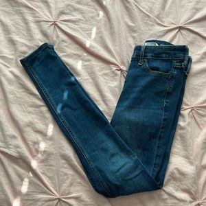 Hollister Dark Wash Mid-Rise Skinny Jeans